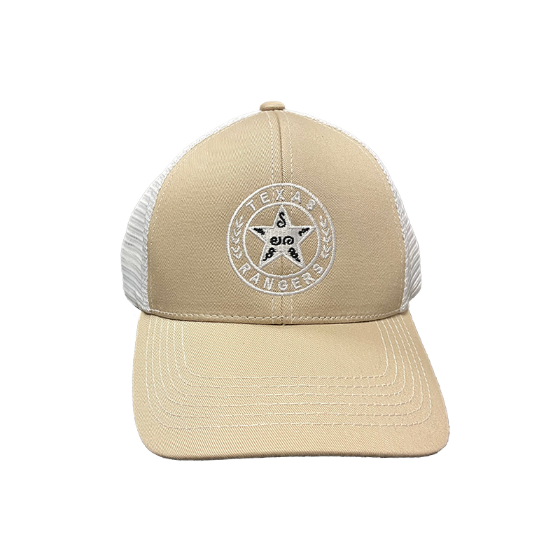 Texas Rangers Mesh Back Ball Cap – Tan/White – Former Texas
