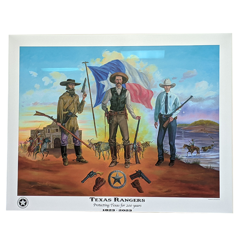 Texas Ranger Poster 1823-2023 “Protecting Texas for 200 Years” – Former Texas  Rangers Foundation