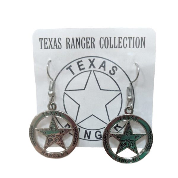﻿Texas Rangers Silver Earings