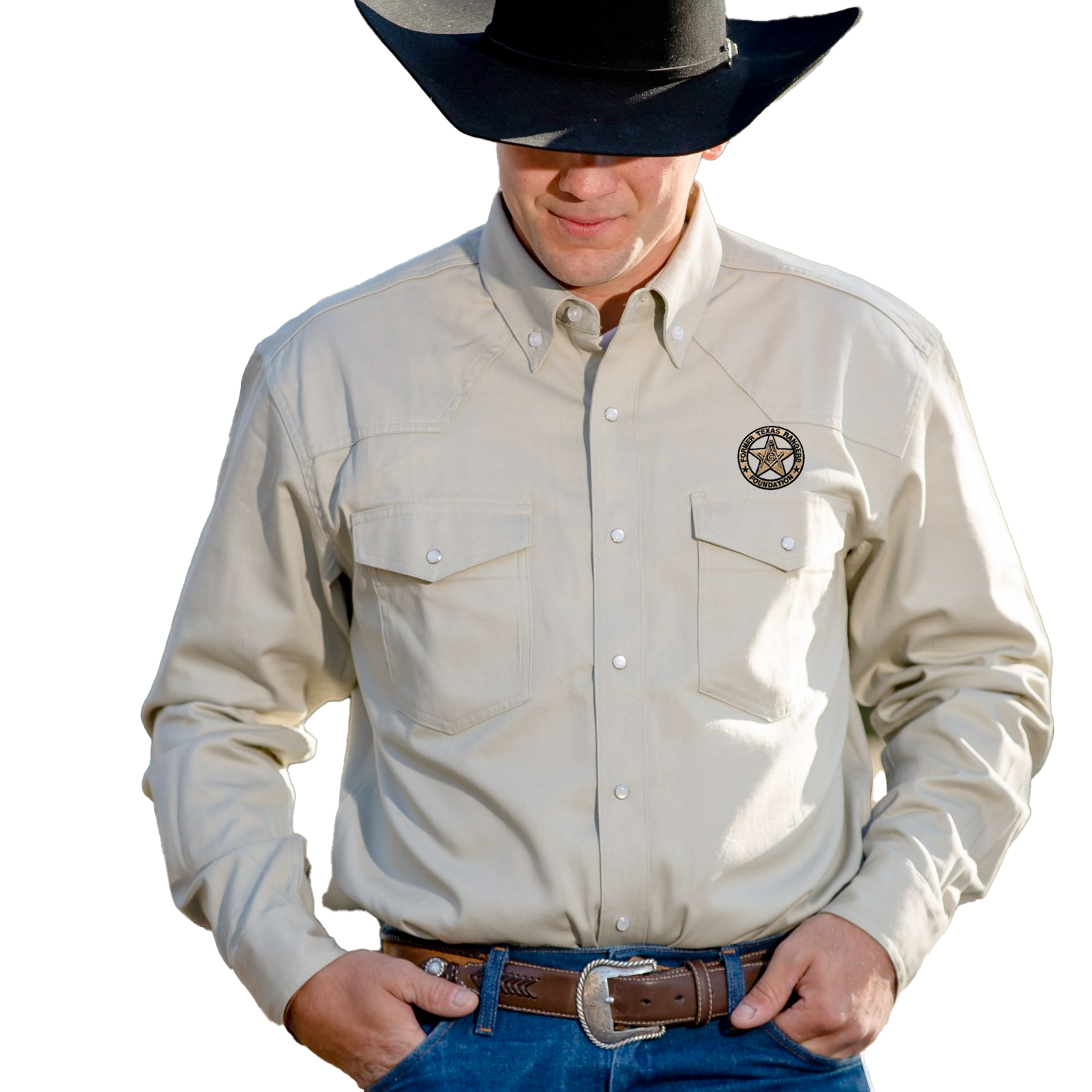 Men’s Twill Western L-Sleeve Pearl Snaps Shirt – Former Texas Rangers ...